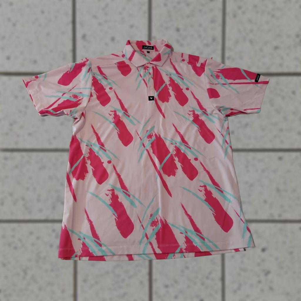 Vintage Bad Birdie Polo Shirt Mens 2XL Pink Golf Athletic Shirt Size US XXL / EU 58 / 5 - 1 Thumbnail