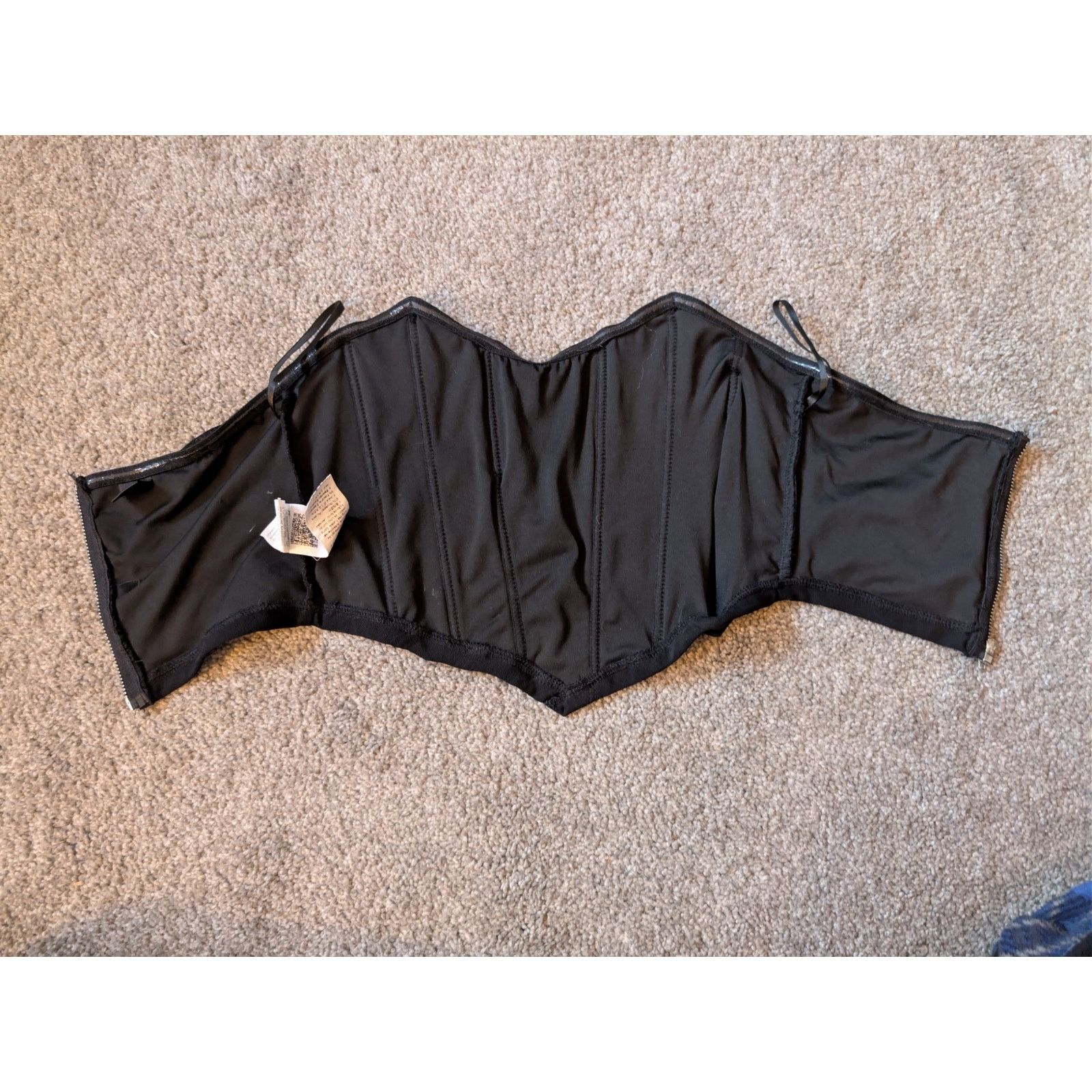 Shein Black Lightweight Zippered Corset by SHEIN Size S / US 4 / IT 40 - 8 Thumbnail