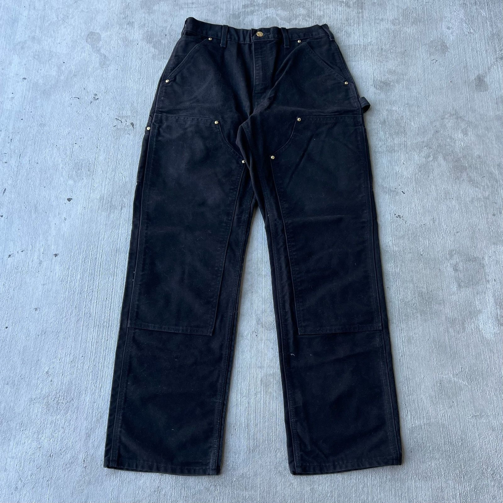 Carhartt × Vintage Carhartt black double knee work wear carpenter pants Size US 28 / EU 44 - 1 Thumbnail