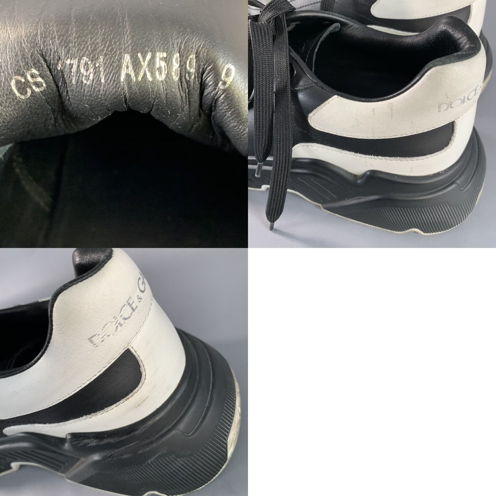 Dolce & Gabbana DOLCE & GABBANA Daymaster Sneakers Black White Color Block Leather Size 10 Men Shoes CHunky Sole Size US 10 / EU 43 - 8 Thumbnail
