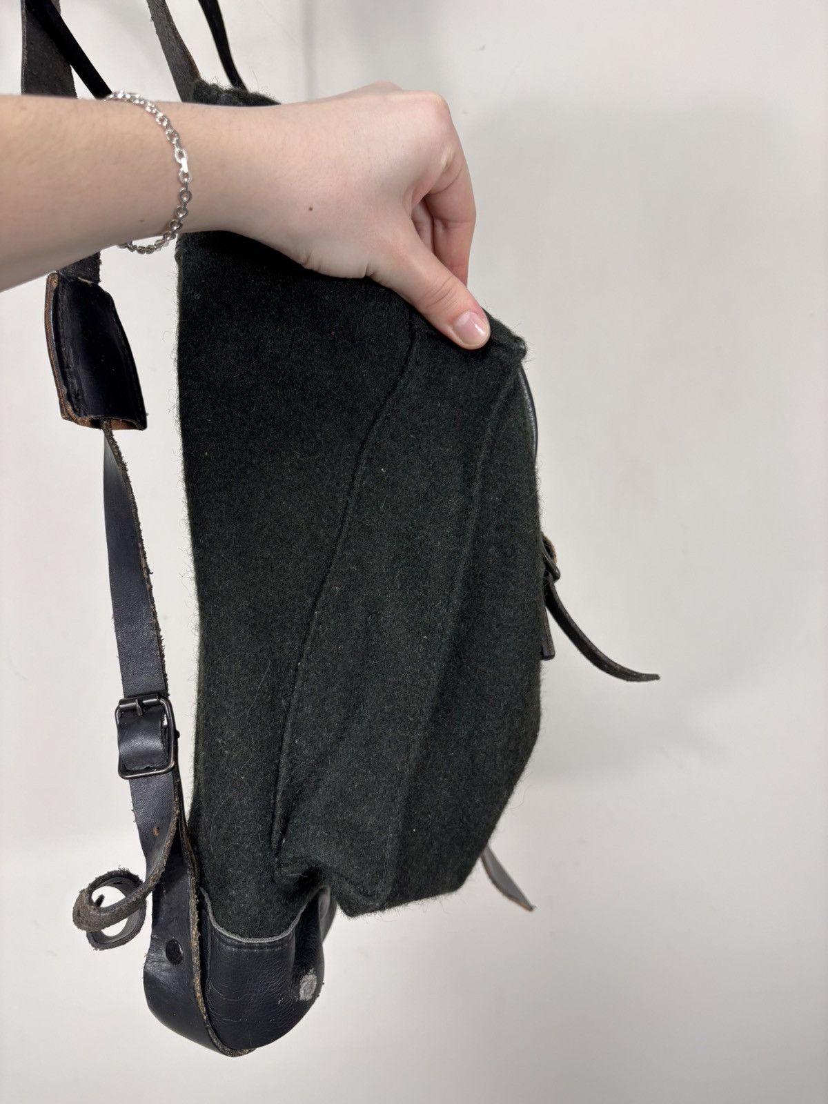 Other Vintage 1980s Husqvarna Motorcycle Backpack Wool Leather Size ONE SIZE - 11 Thumbnail