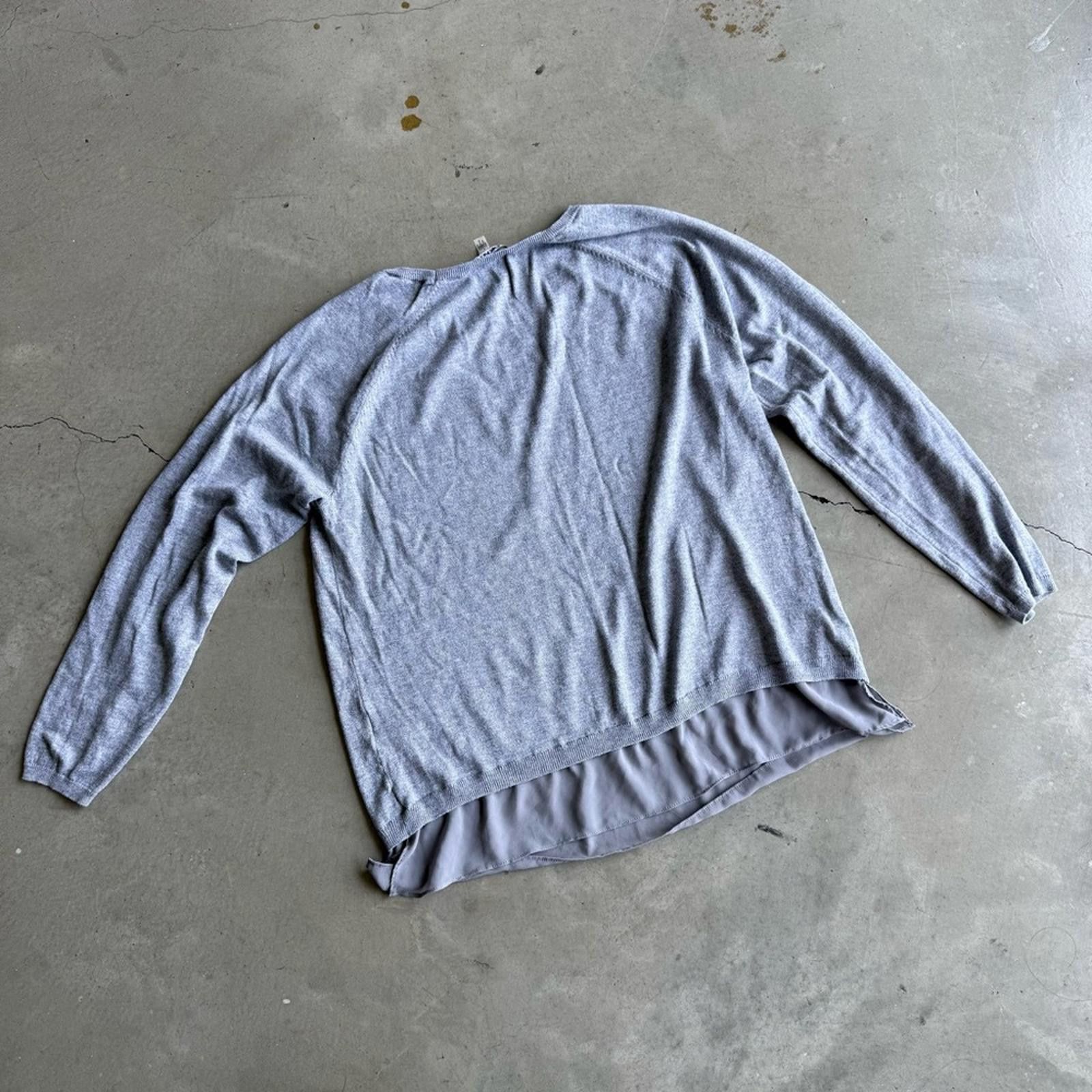 DKNY DKNY Jeans / Layered Look Sweater / Heather Gray / L Size L / US 10 / IT 46 - 7 Thumbnail