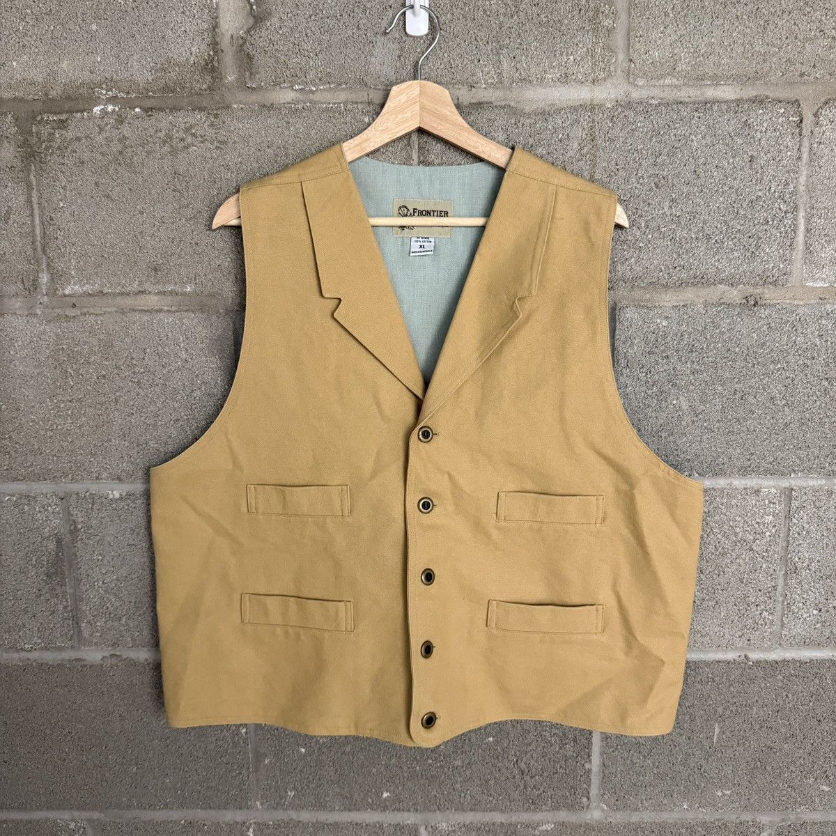 Other Vintage 90s Frontier Classic Western Cowboy Vest Tan Mens XL Size US XL / EU 56 / 4 - 1 Thumbnail
