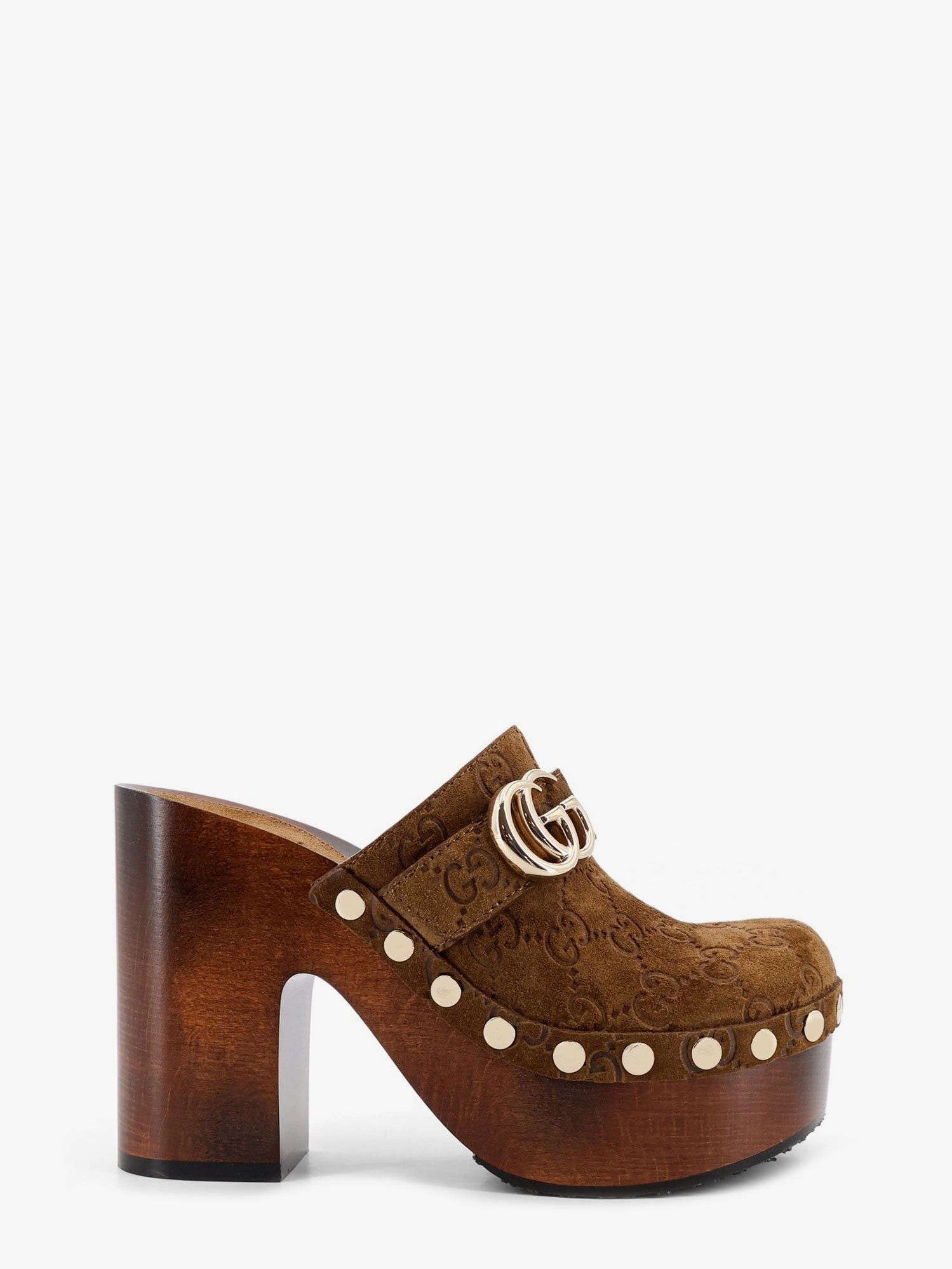 Gucci Suede Sandals With All-Over Gg Logo Size US 6 / IT 36 - 1 Thumbnail