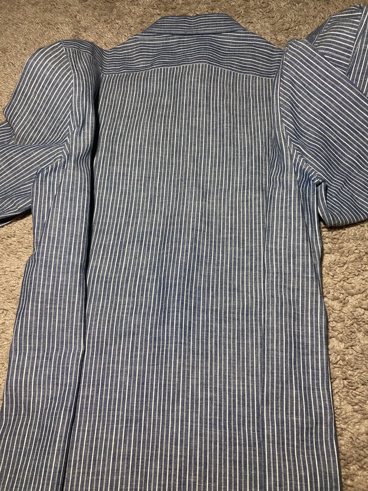 Celine SS20 Celine Hickory Stripe Button Shirt Western Pocket 2020 Size US M / EU 48-50 / 2 - 9 Thumbnail