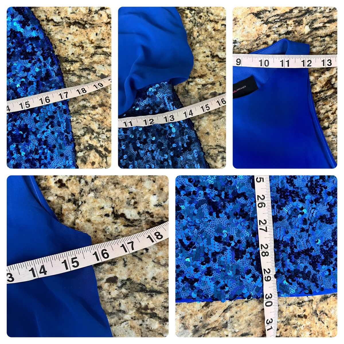 AQUA Aqua Chiffon Cami Sequin Mini Dress NYE Party Blue SZ 2 Size XS / US 0-2 / IT 36-38 - 5 Thumbnail