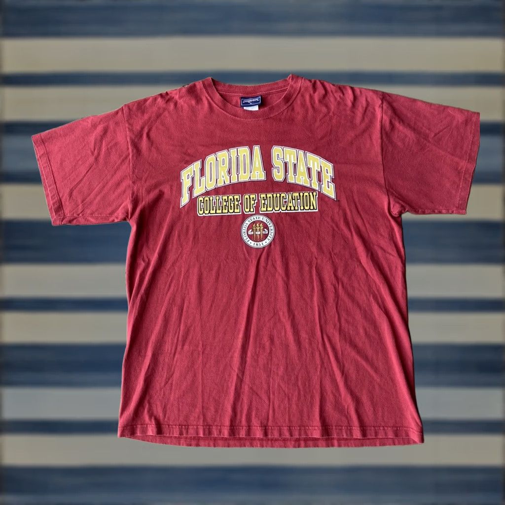 Jansport VINTAGE Florida State Seminoles Spell Out College T-Shirt XL Maroon Cotton JanSport Crew Neck Short Sleeve Men N/A Size US XL / EU 56 / 4 - 1 Thumbnail