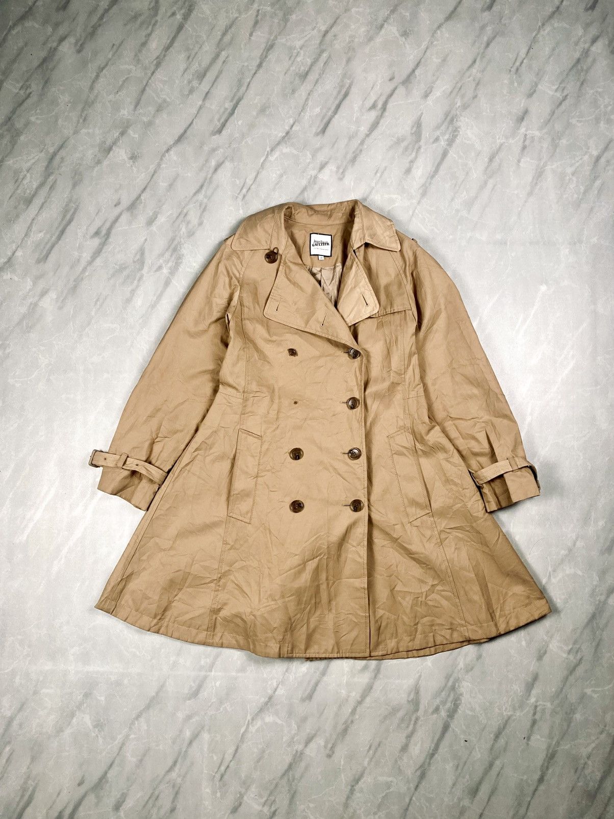 Jean Paul Gaultier Rare JPG for Sept Premieres Light Trench Coat Size M / US 6-8 / IT 42-44 - 1 Thumbnail