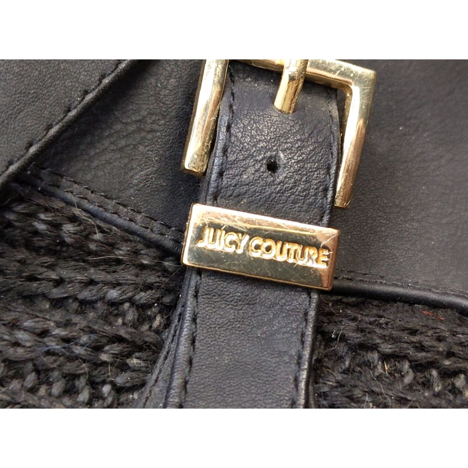Juicy Couture Juicy Couture Boots Womens Size 9 Black Ankle Knit Buckle Zip Block Heel Booties Size US 9 / IT 39 - 4 Thumbnail