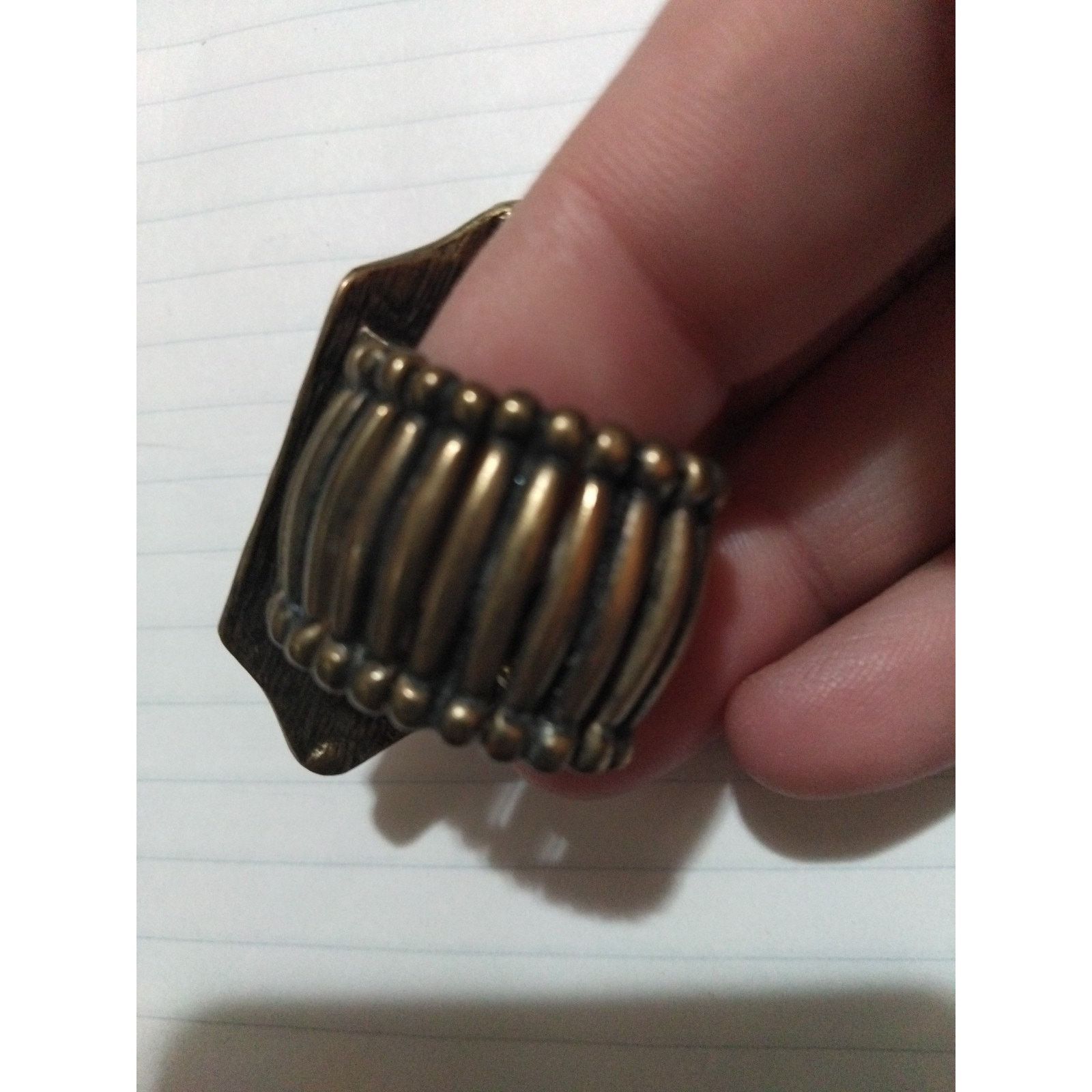 Other Bronze Big Stretch Ring Statement Piece Size ONE SIZE - 2 Thumbnail