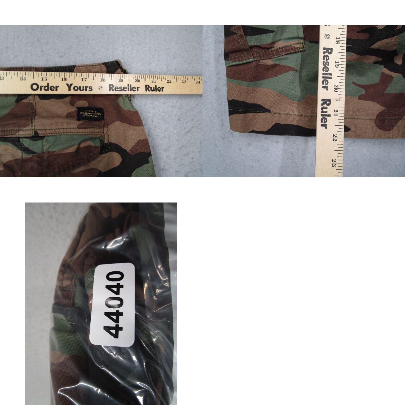 Superdry Superdry Mens 38 Green Camo Cargo Shorts 10" Military Streetwear Skate Size US 38 / EU 54 - 8 Thumbnail