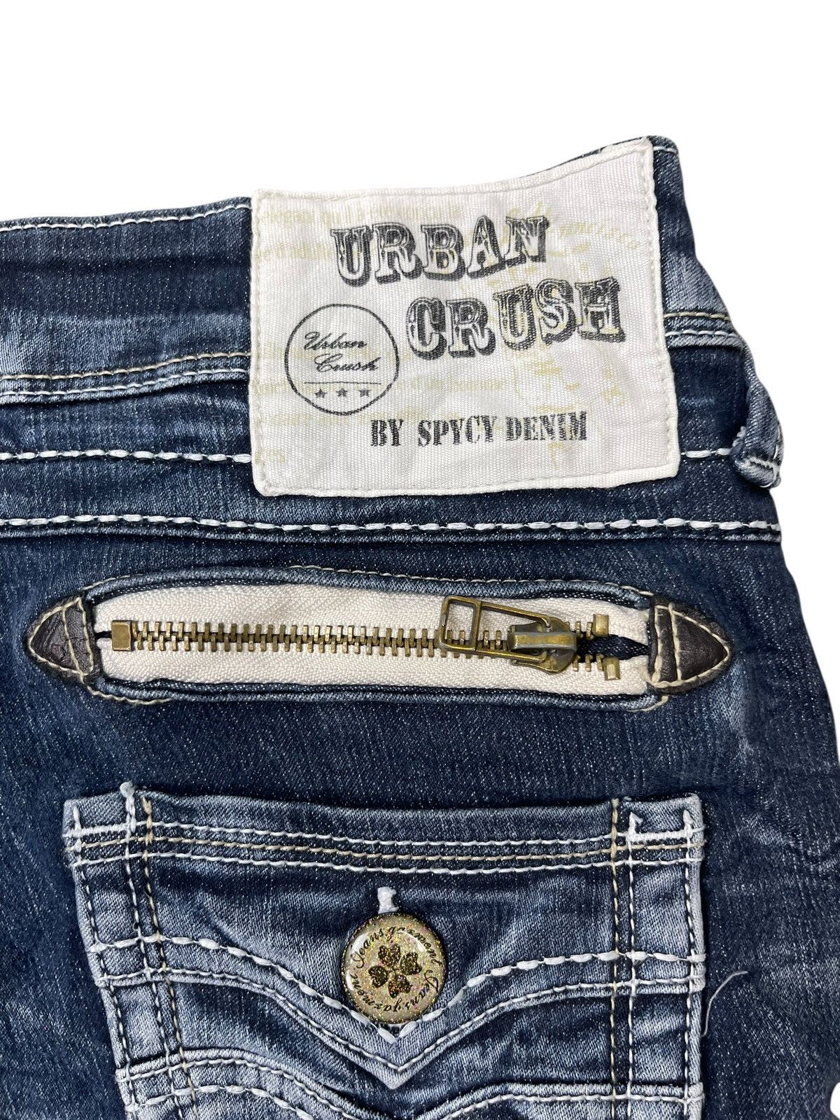 Japanese Brand Vintage Urban Crush by Spycy Denim Jeans Streetwear Size US 32 / EU 48 - 4 Thumbnail