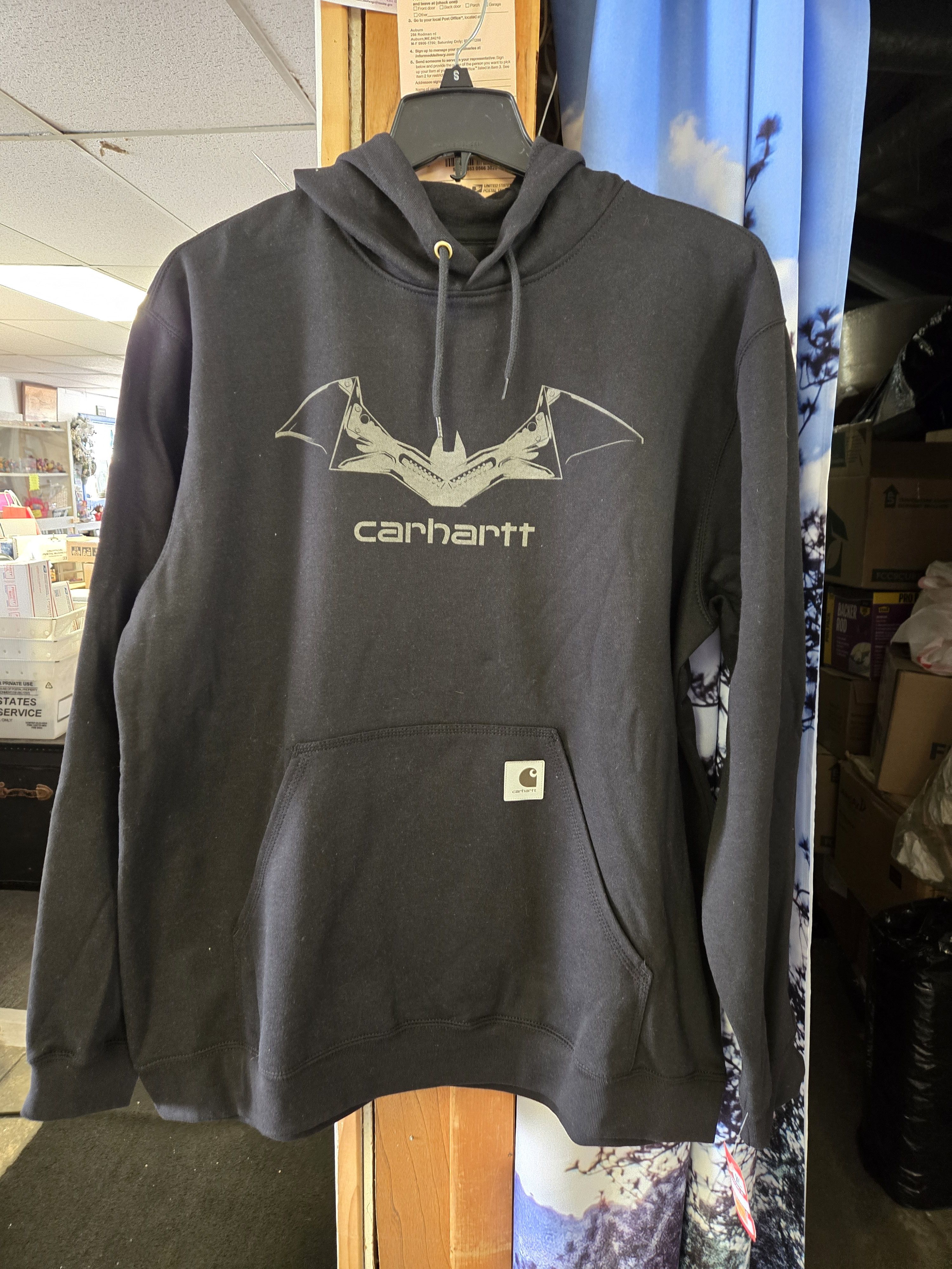 Image of Limited Carhartt Batman Hoodie in Black, Men's (Size XL)