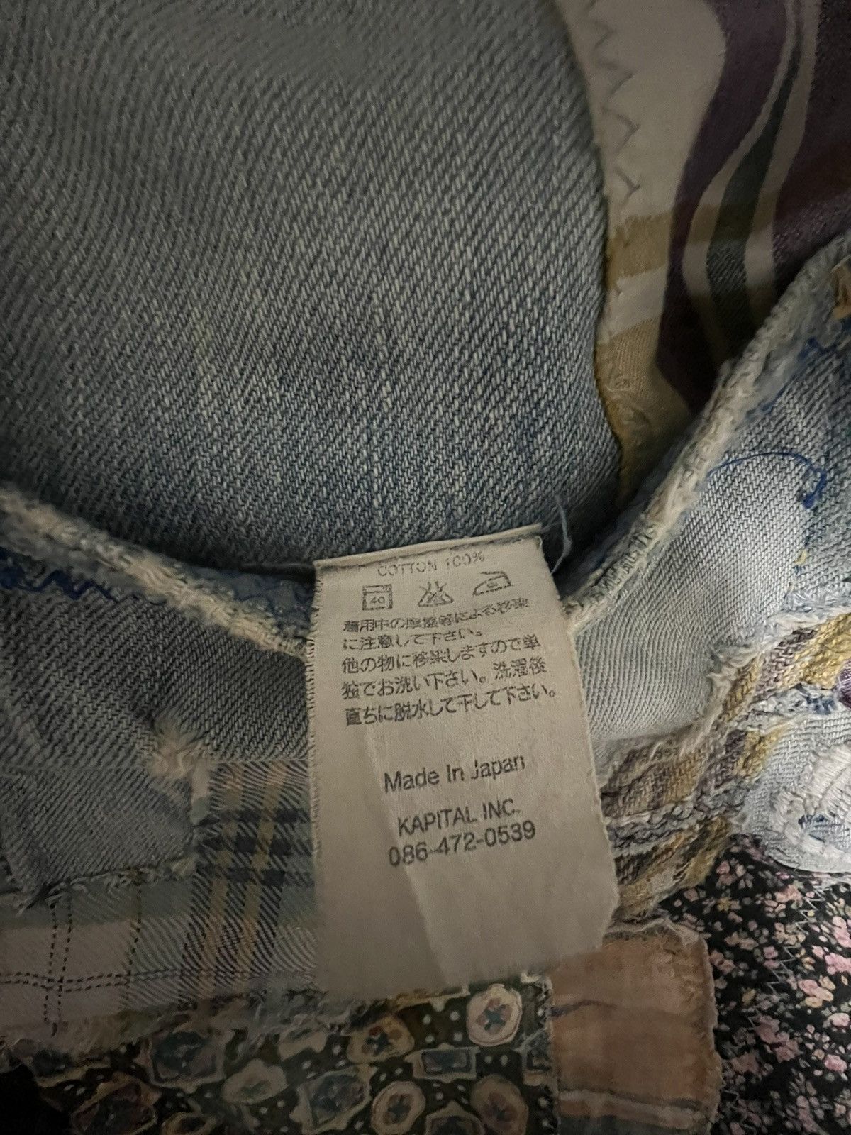 Kapital Kapital Happy Patchwork Tapered Denim “Indigo” Size US 30 / EU 46 - 14 Thumbnail