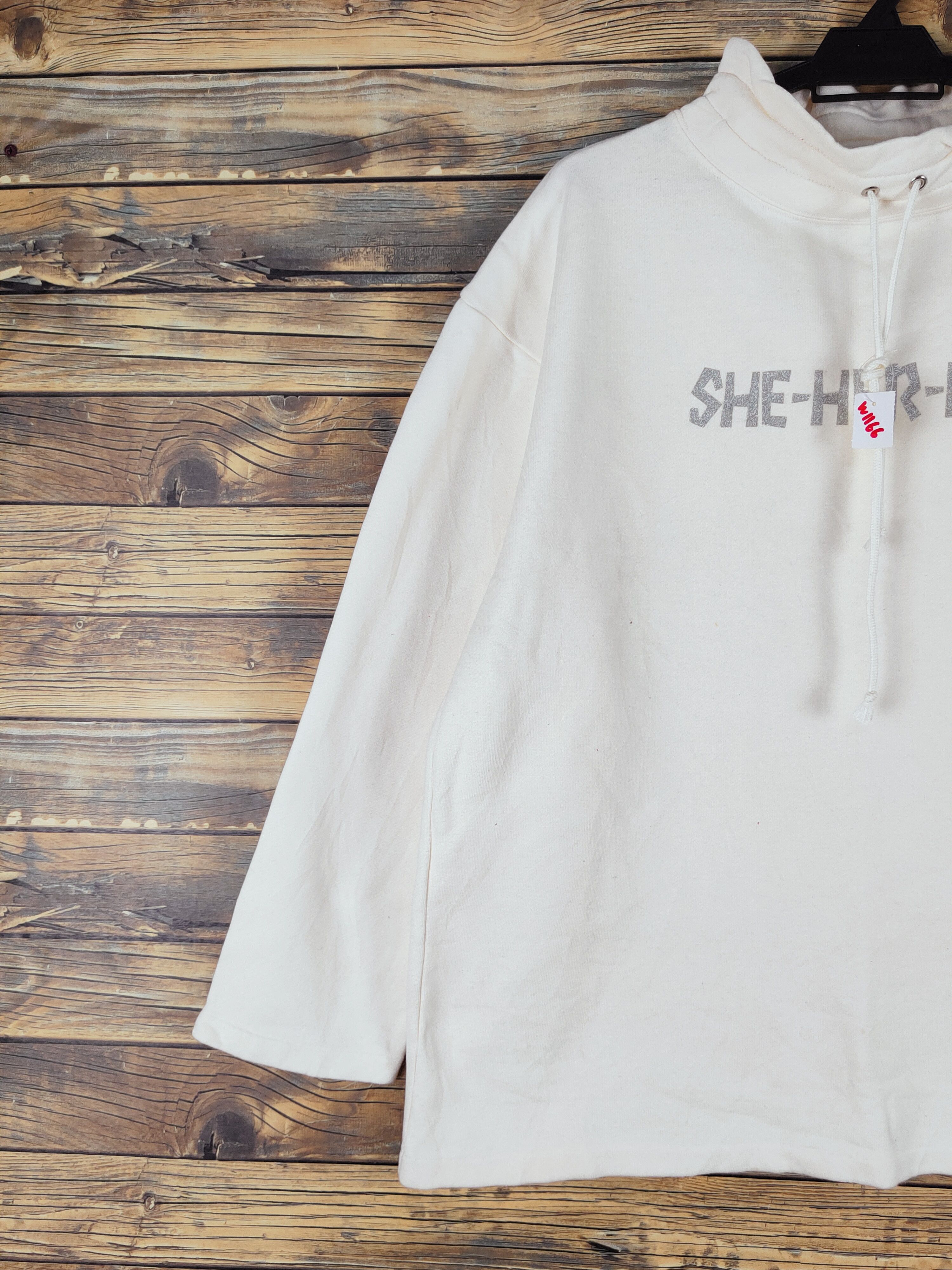 Japanese Brand × Vintage She Her Her japan Cream Sweatshirts #W1166 Size L / US 10 / IT 46 - 4 Thumbnail