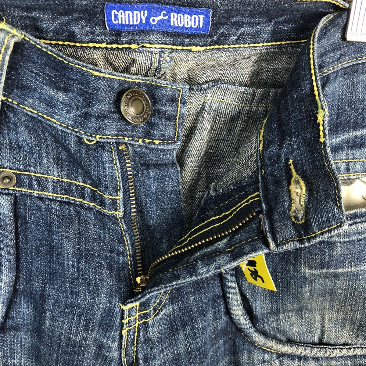 Japanese Brand Candy Robot Blue Distressed Denim Pants #A1125 Size 32" / US 10 / IT 46 - 14 Thumbnail