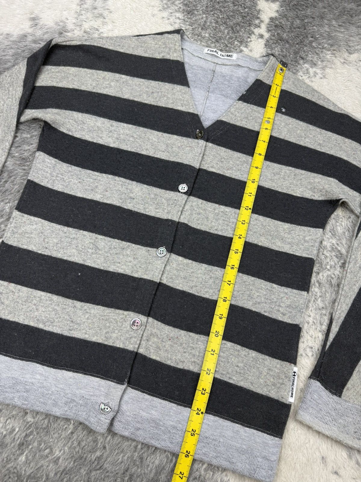 Final Home 90’s RARE Issey Miyake FINAL HOME "Prison Stripes" Cardigan Size US S / EU 44-46 / 1 - 12 Thumbnail