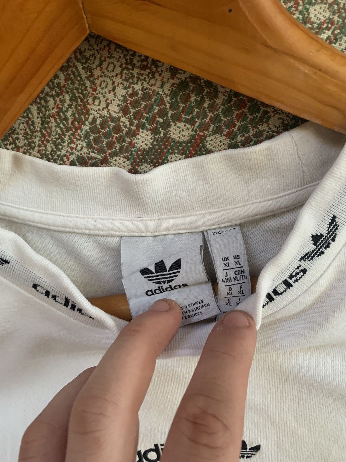 Adidas Adidas t-shirt big logo Size US XL / EU 56 / 4 - 5 Thumbnail