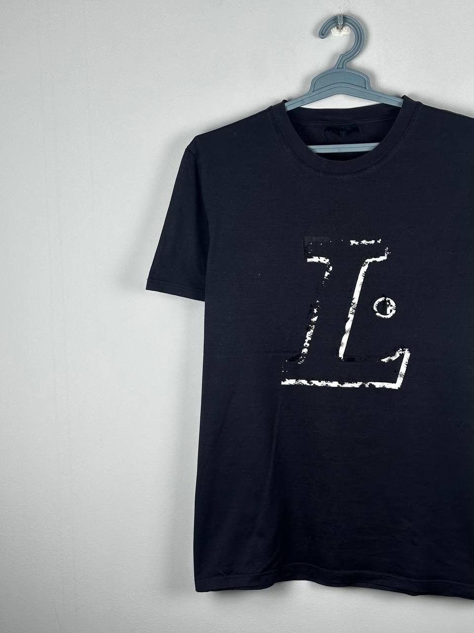 Lanvin Lanvin Big Logo Luxury T Shirt Coton Navy Slim Fit Size US L / EU 52-54 / 3 - 3 Thumbnail