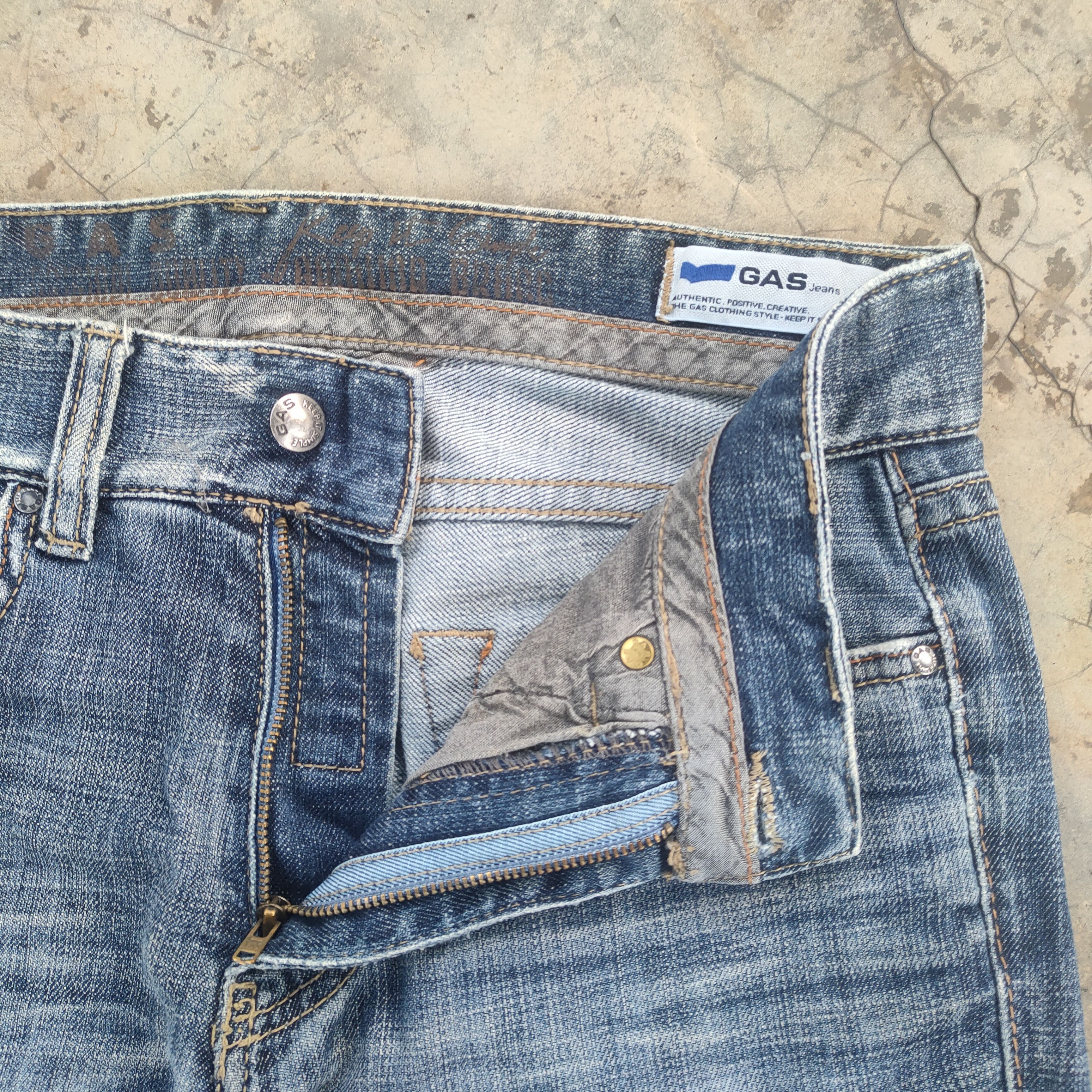 GAS × Jean × Vintage VINTAGE GAS FADED JEANS DENIM PANTS Size US 31 - 7 Thumbnail