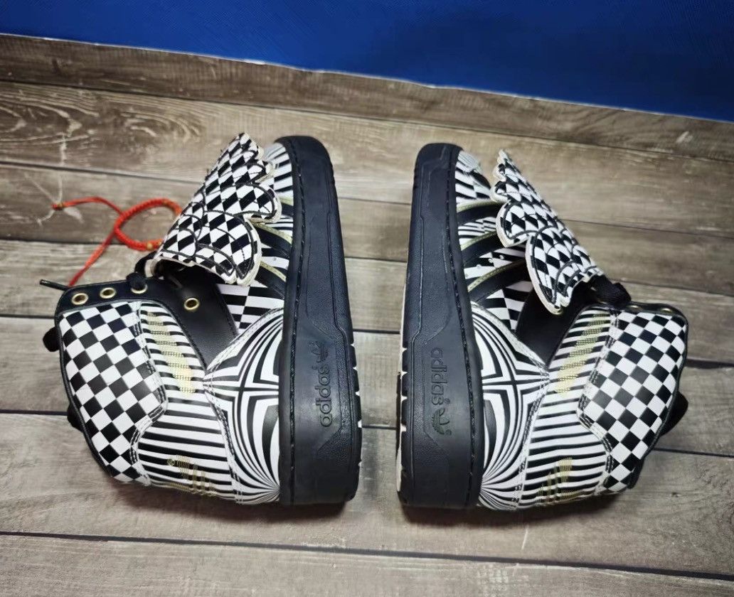 Adidas × Jeremy Scott jeremy scott x adidas wings black white op art sneakers Size US 8.5 / EU 41-42 - 7 Thumbnail