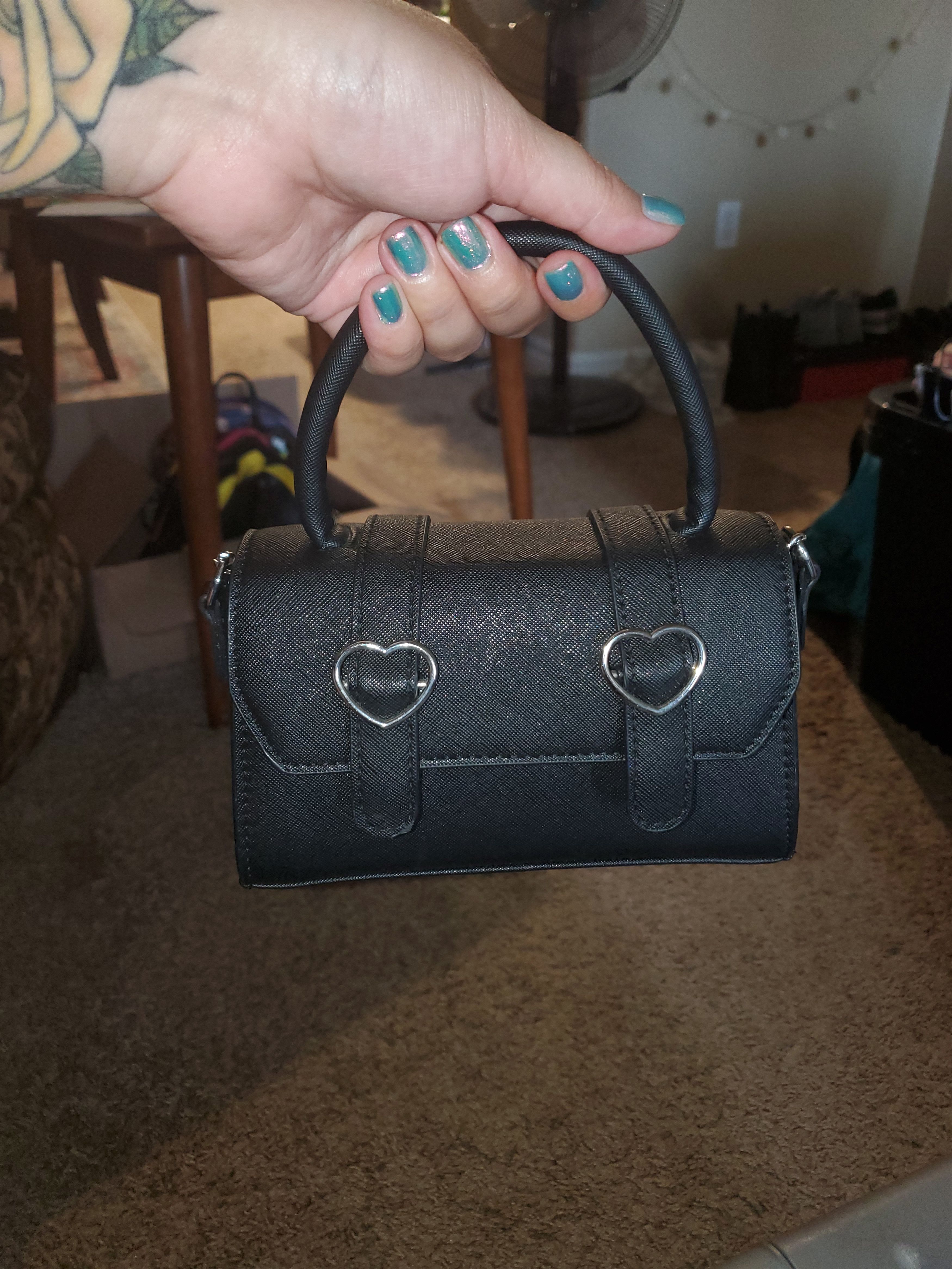 Other *NWOT* Black Vegan Leather Mini Handbag/Crossbody Purse Size ONE SIZE - 4 Thumbnail