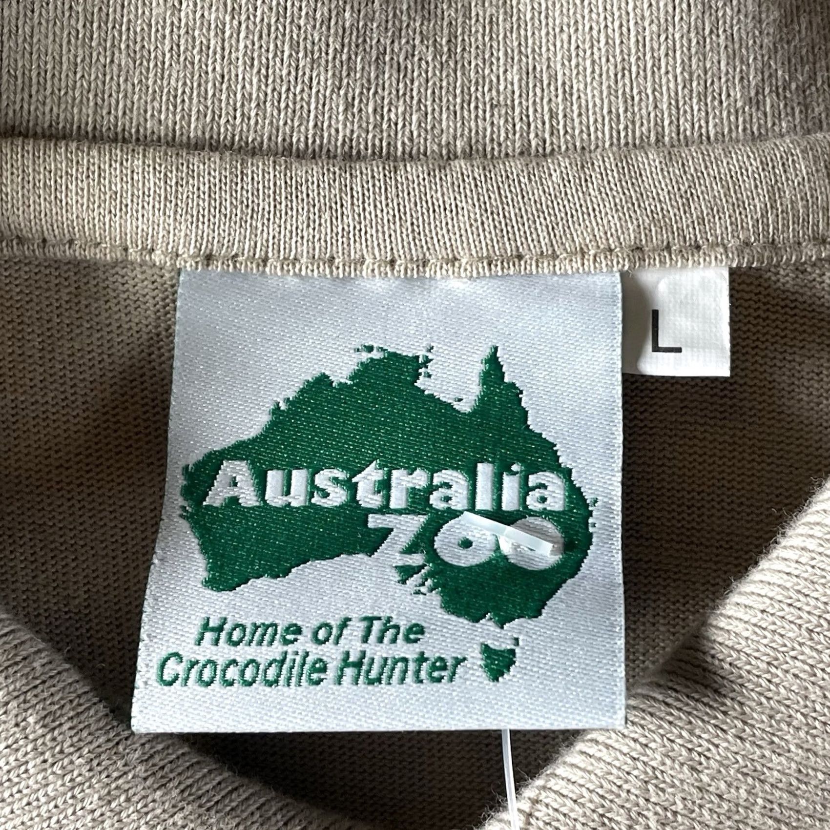 Vintage Steve Irwin Shirt Mens L Polo Australia Zoo Crocodile Hunter Steve Lives NEW Regular Beige Cotton Button-Up Short Sleeve Size US L / EU 52-54 / 3 - 2 Thumbnail