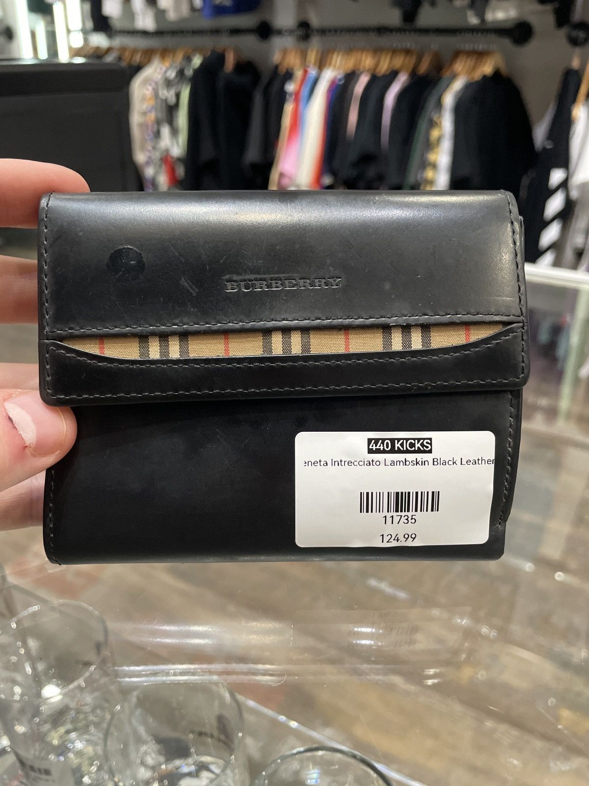 Burberry Burberry Lambskin Black Leather Wallet Size ONE SIZE - 1 Thumbnail