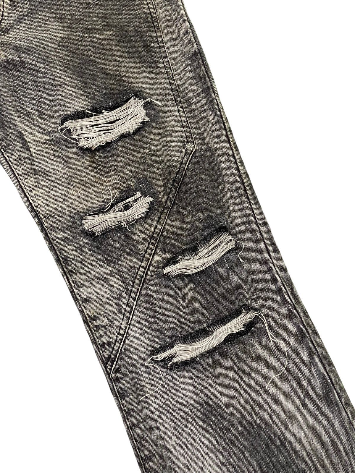 Japanese Brand Flare Jeans Berning Sho Faded Distress Boot Cut 7🟦8 Size US 30 / EU 46 - 8 Thumbnail