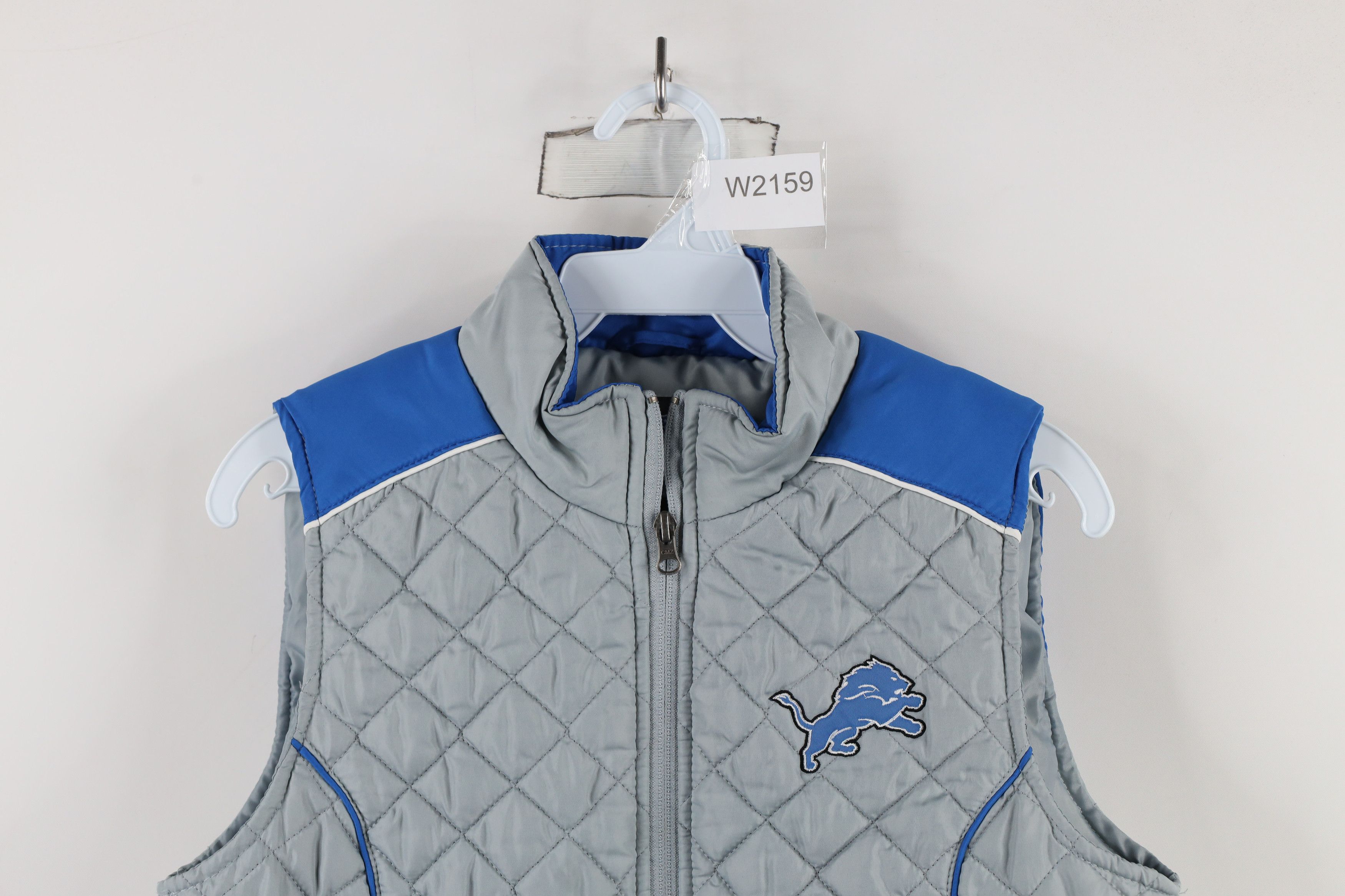 Vintage Vintage NFL Lions Football Quilted Puffer Vest Jacket Size M / US 6-8 / IT 42-44 - 2 Thumbnail