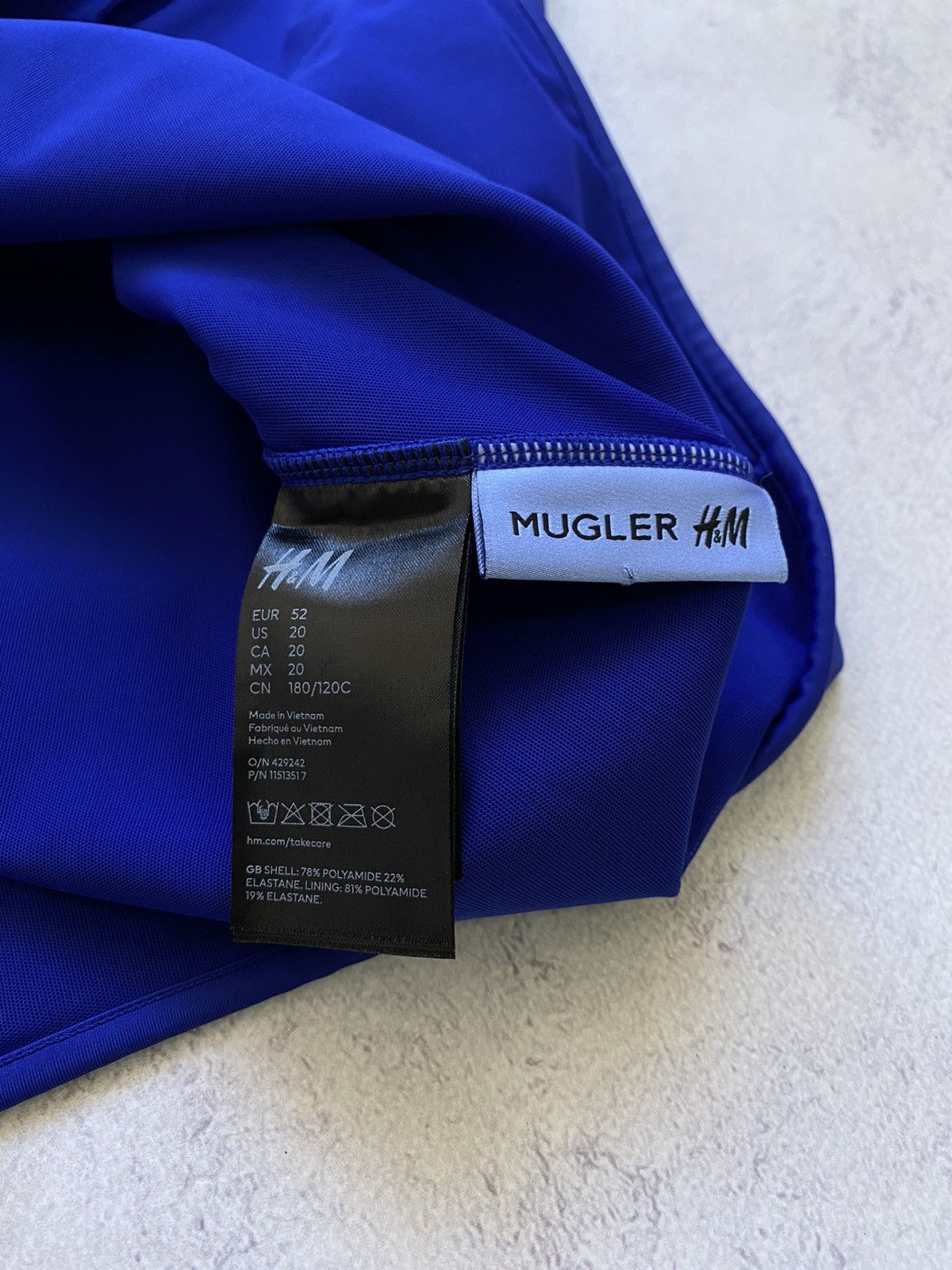 H&M × Mugler MUGLER X H&M Blue Corset Body Con Mini Dress Size XL Size XL / US 12-14 / IT 48-50 - 9 Thumbnail