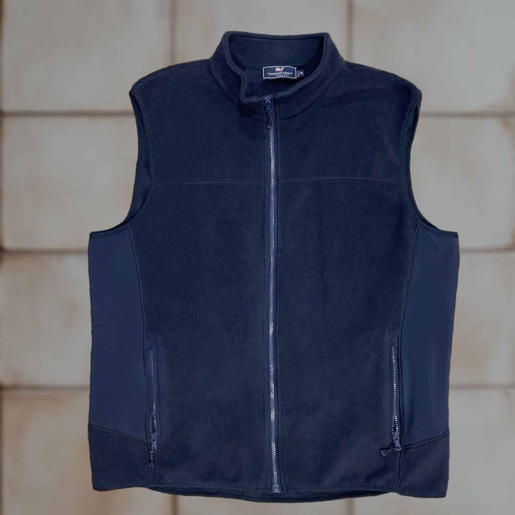 Vineyard Vines Vineyard Vines by Shep & Ian Fleece Vest Unisex XL Blue Full Zip Vest Pockets Logo Whale Size US XL / EU 56 / 4 - 1 Thumbnail
