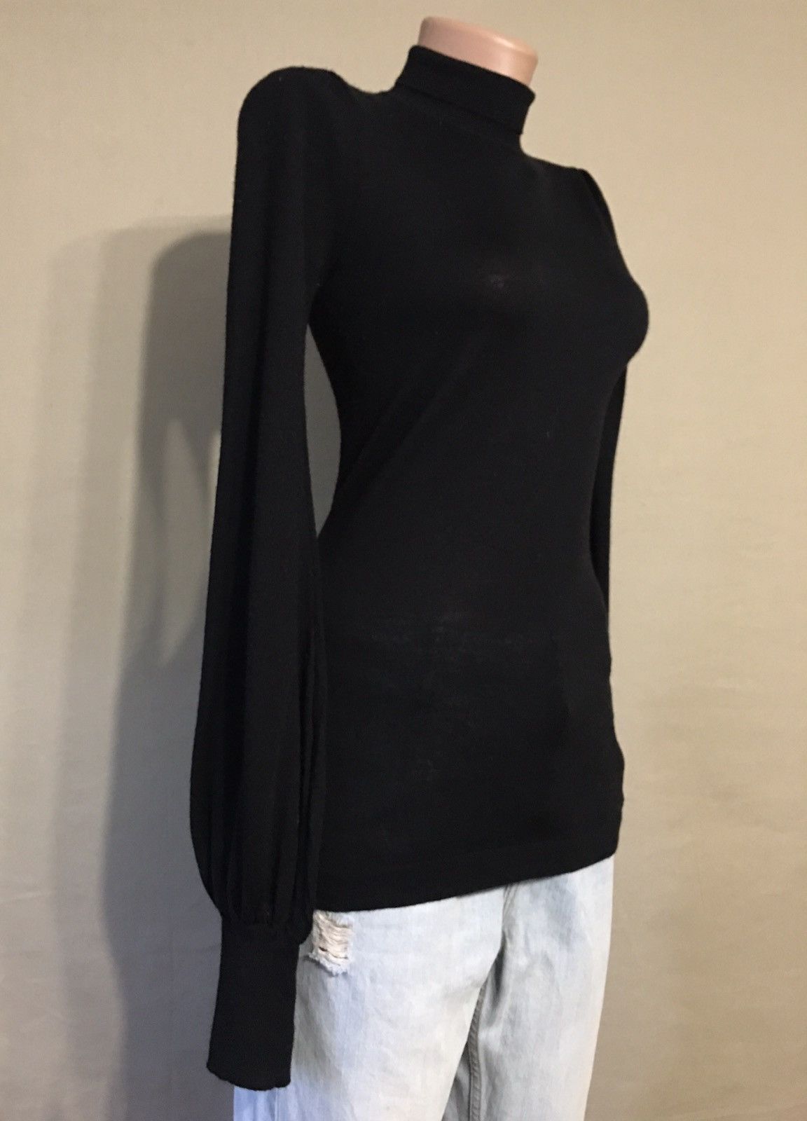 Zimmermann ZIMMERMANN Black Merino Wool Blouson Sweater Size 0 US4 Size S / US 4 / IT 40 - 4 Thumbnail
