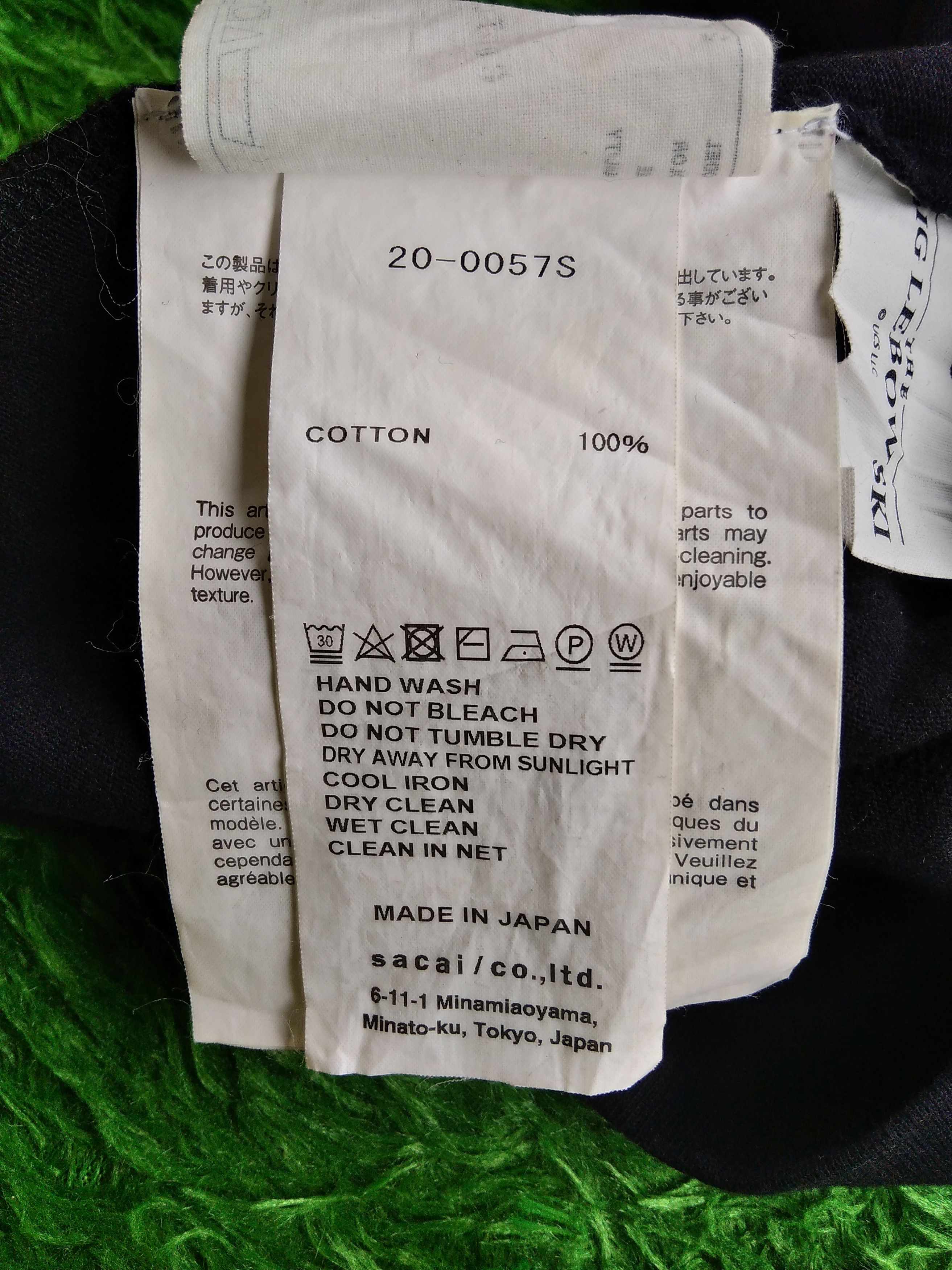 Carhartt × Japanese Brand × Sacai SACAI x THE BIG LEBOWSKI 20SS BLACK T SHIRT Size US M / EU 48-50 / 2 - 7 Thumbnail