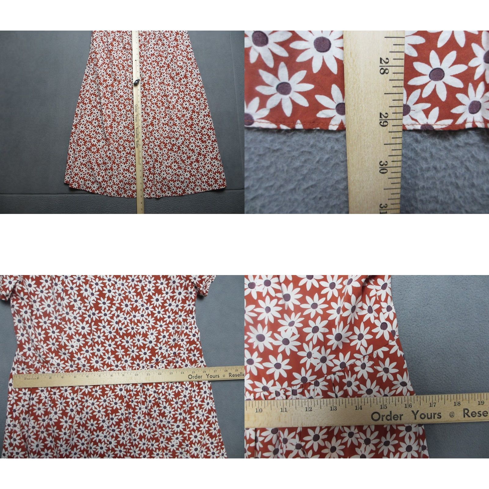 Madewell Madewell Red White Clara Midi V-Neck Dress Womens Small Falling Daisies Floral Size S / US 4 / IT 40 - 8 Thumbnail