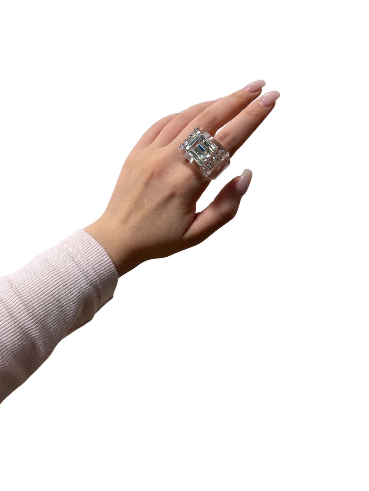 Dior CHRISTIAN DIOR S/S 2004 Lucite Cocktail Ring Size ONE SIZE - 5 Thumbnail