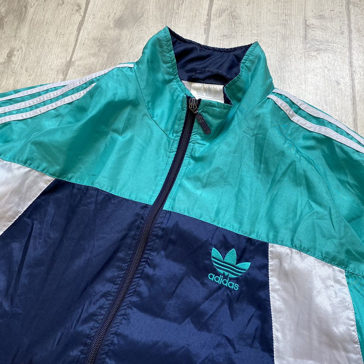 Adidas Vintage 90s Adidas Nylon track jacket Suit distressed Size US M / EU 48-50 / 2 - 5 Thumbnail
