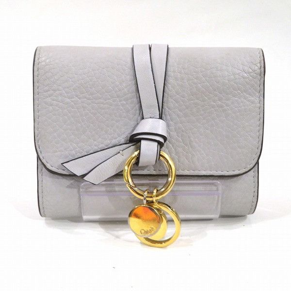 Chloe Chloe Leather Alphabet Tri-fold Wallet Leather Short Wallet in Good Condition