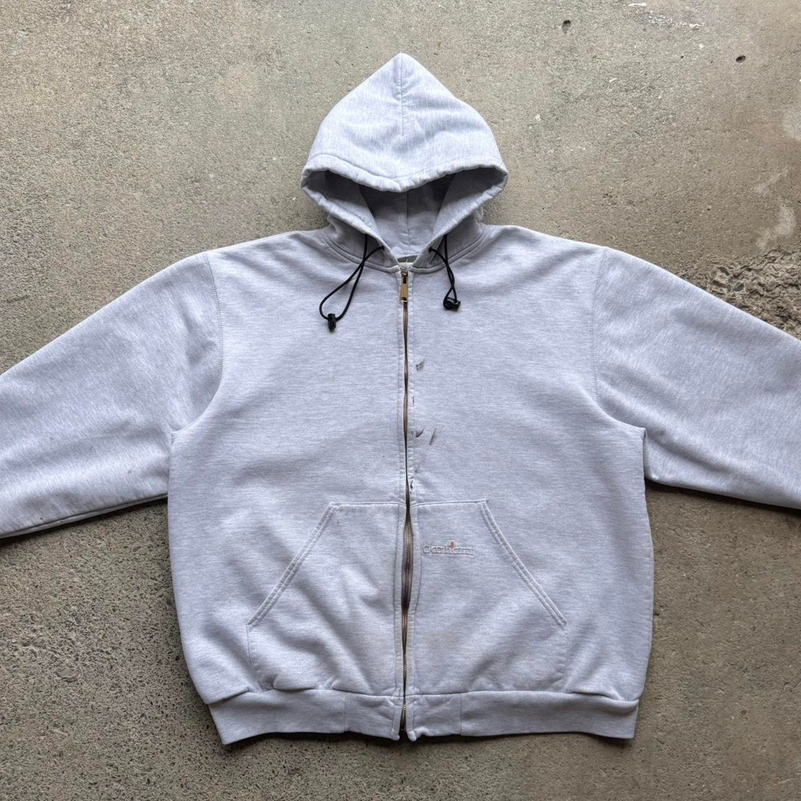 Carhartt 90s Embroidered Carhartt Thermal Lined Heavyweight Hoodie Size US XXL / EU 58 / 5 - 2 Thumbnail