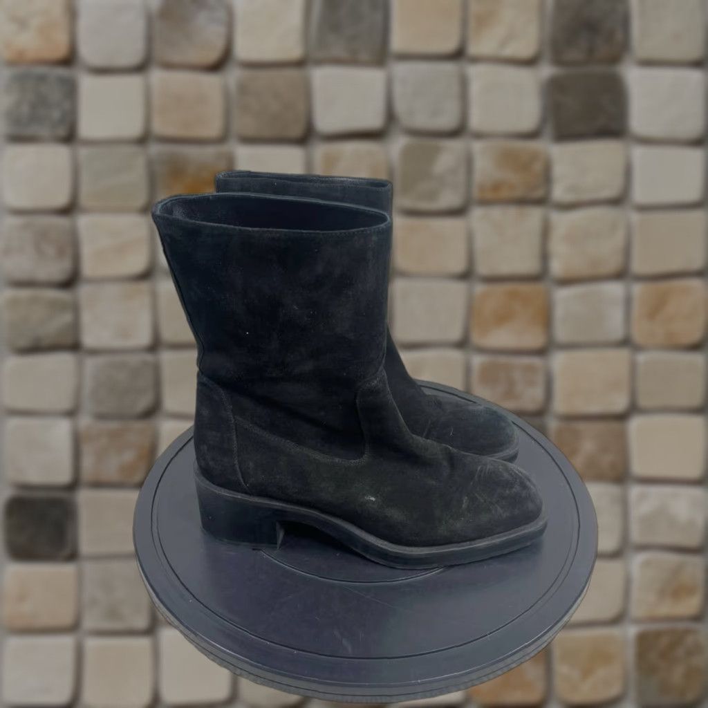 Stuart Weitzman Stuart Weitzman Boots Womens Size 10 B Boulevard Black Suede Mid Calf Bootie Size US 10 / IT 40 - 1 Thumbnail