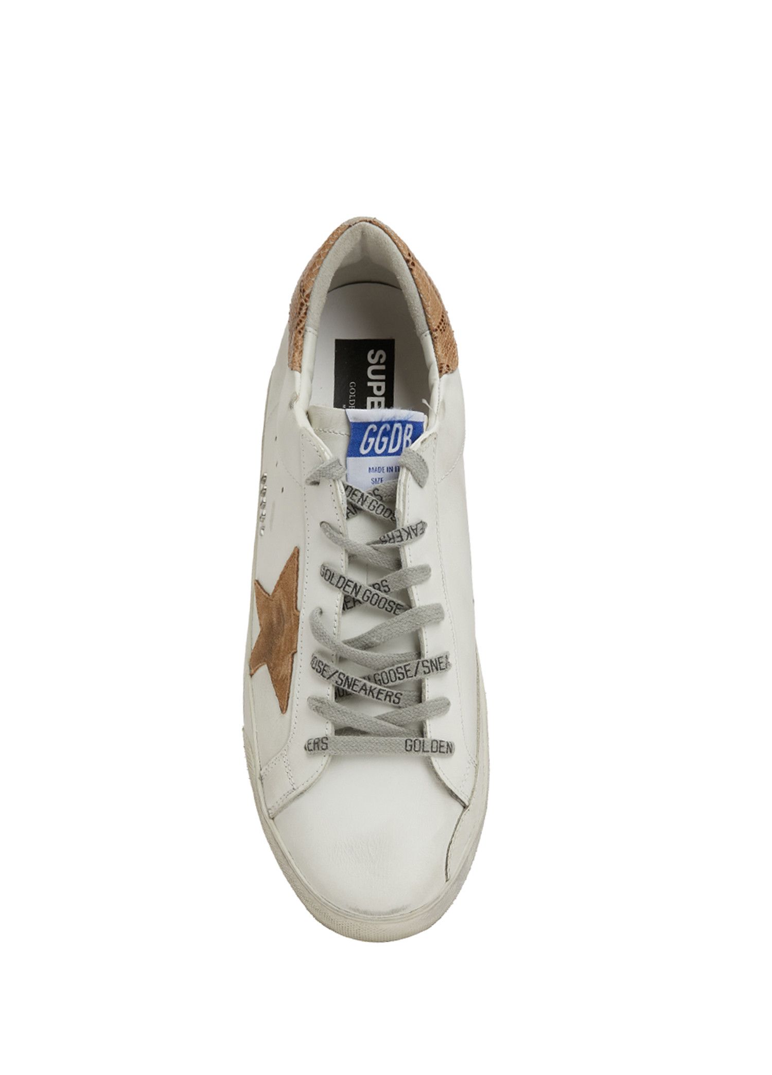 Golden Goose o1w1db10425 Superstar Suede Low-Top Sneakers in White/Brown Size US 9 / EU 42 - 4 Thumbnail