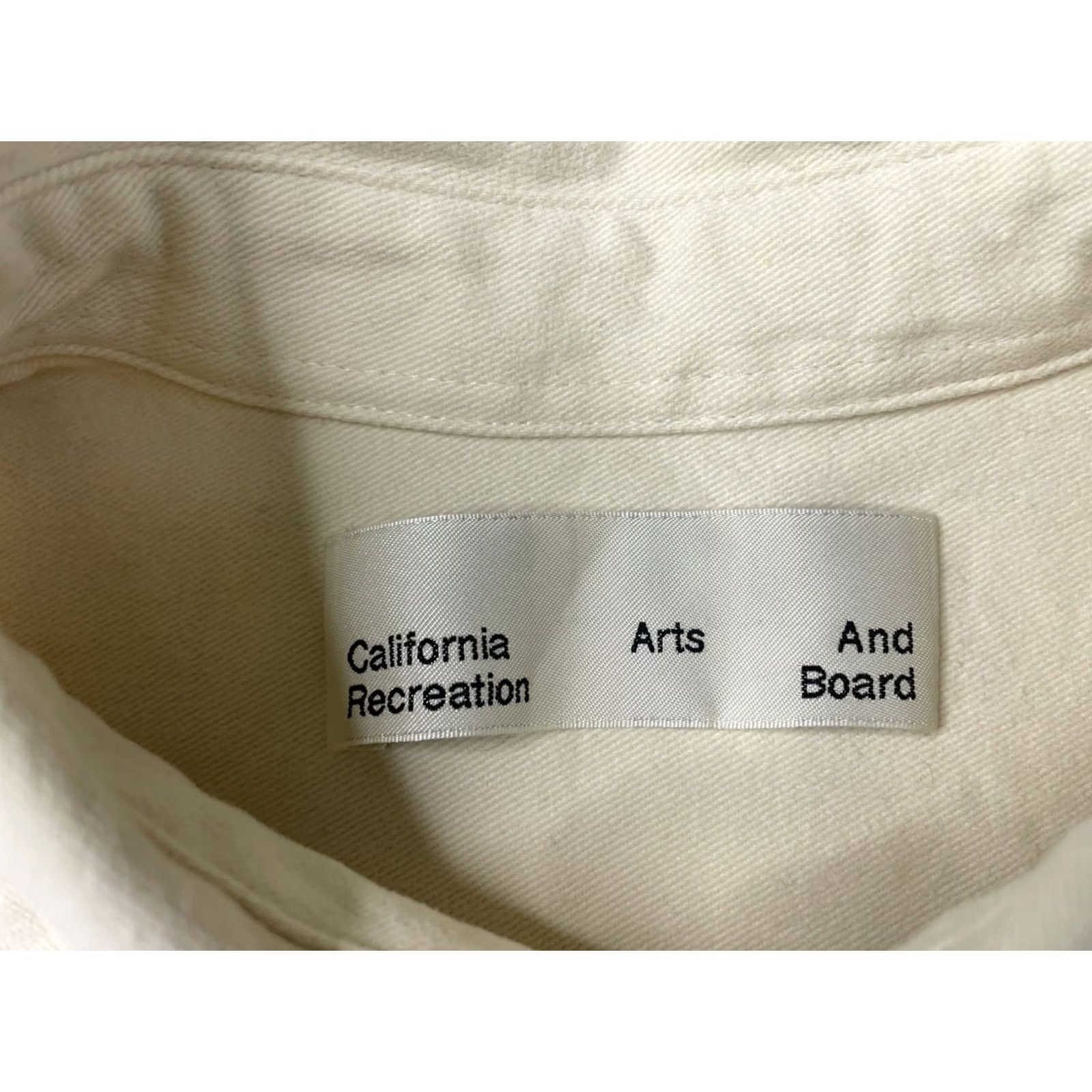Vintage California Arts and Recreation Shirt Jacket Mens Medium Cotton Button-Down Ivory Chore Art 90s Concert? Size US M / EU 48-50 / 2 - 3 Thumbnail