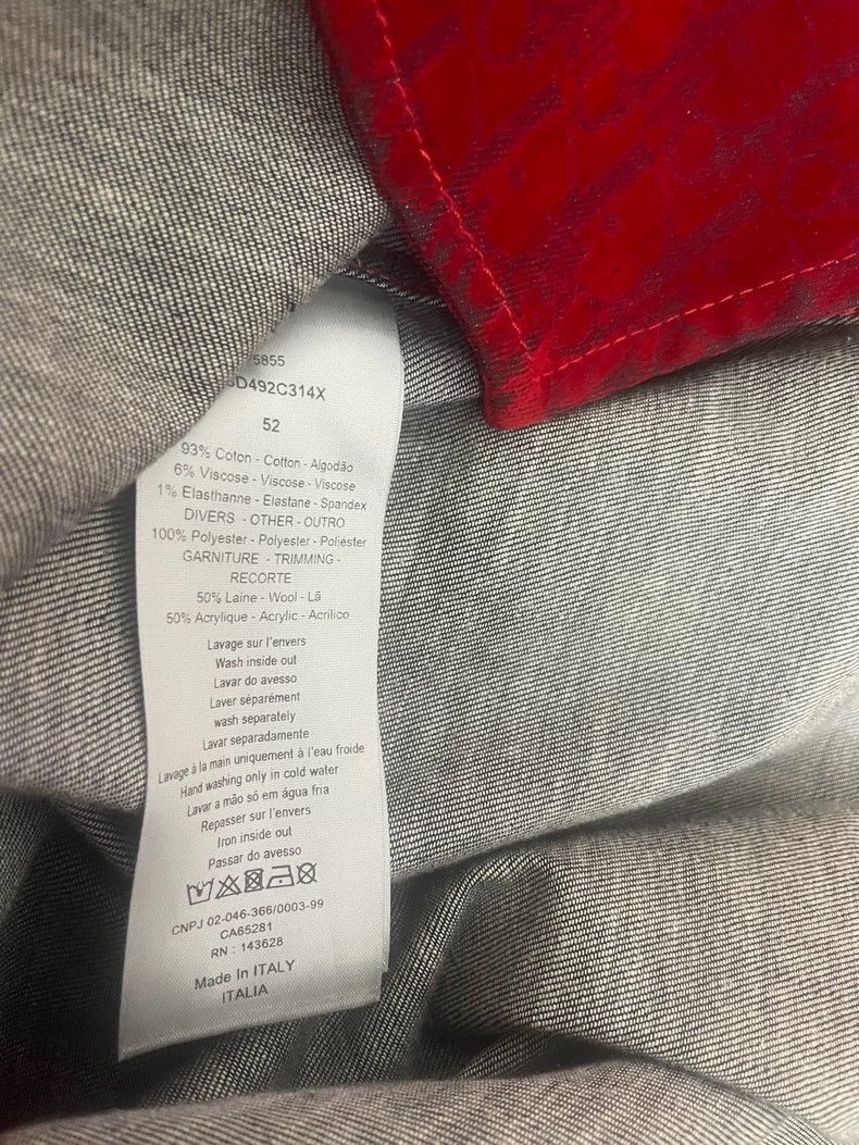 Dior Dior Red Logo Print Shirt Jacket Outerwear-2505 Size US L / EU 52-54 / 3 - 3 Thumbnail