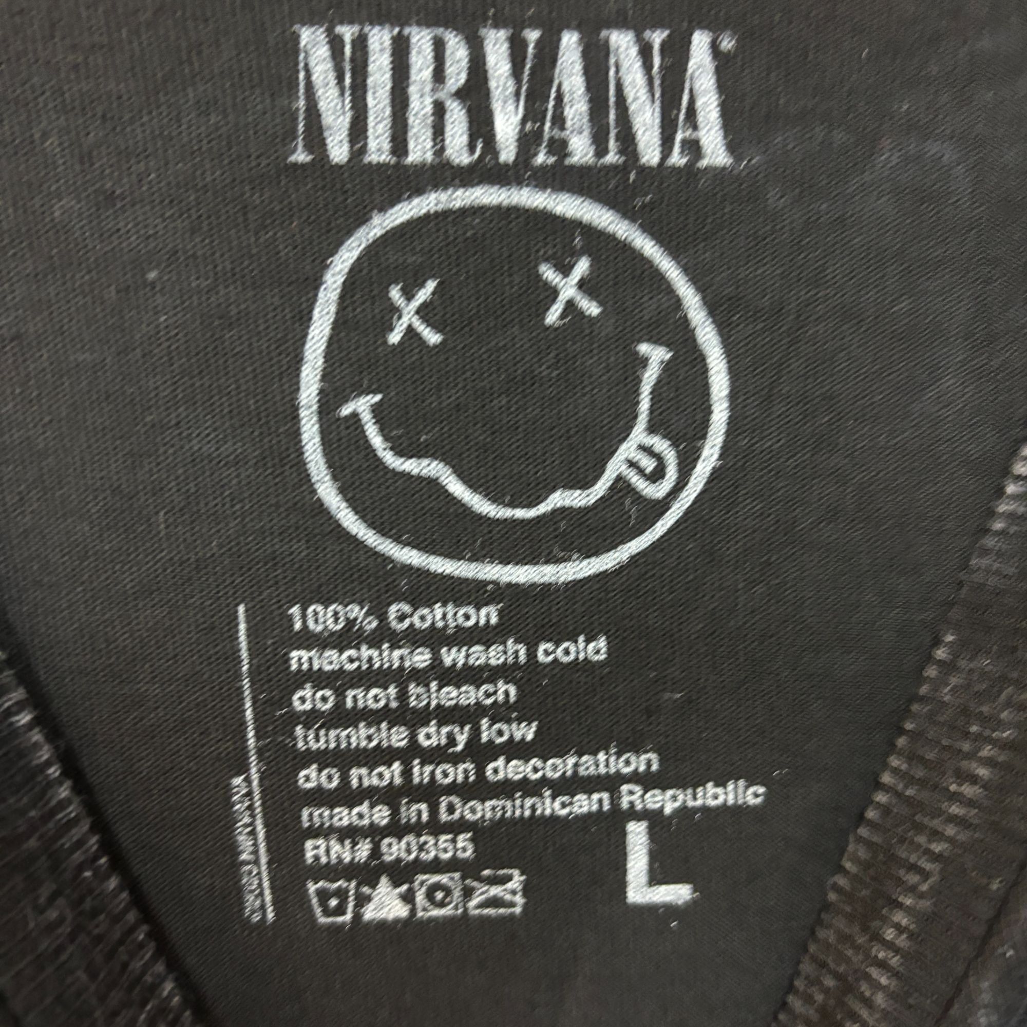 Nirvana Nirvana Never Mind Smiley Face Grunge Mineral wash Tshirt si Size US L / EU 52-54 / 3 - 4 Thumbnail