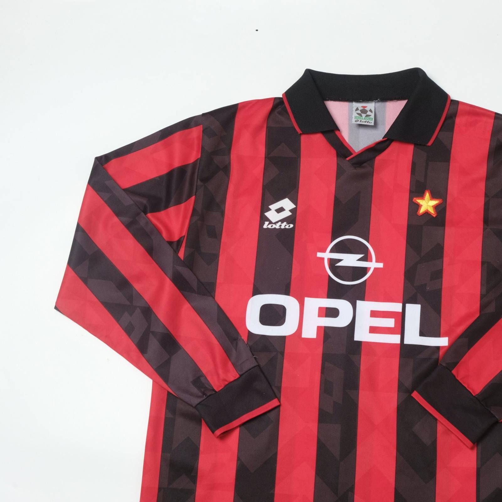 Lotto Sport 1995/96 AC Milan Home Shirt (M/L) Size US M / EU 48-50 / 2 - 3 Thumbnail