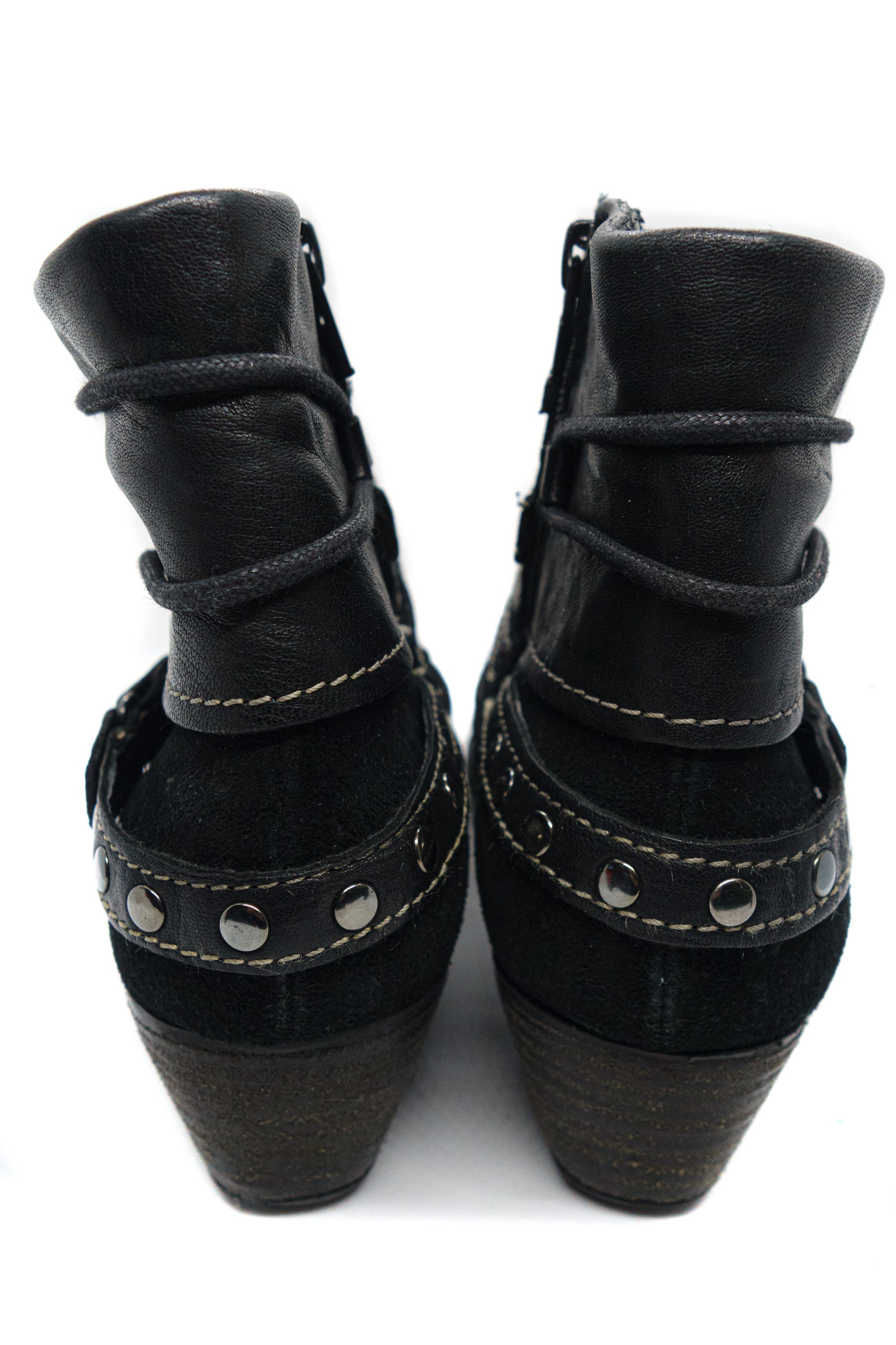 Other Merete Fonnesberg Leather Suede Cowboy Grunge Boots Size US 7 / IT 37 - 3 Thumbnail