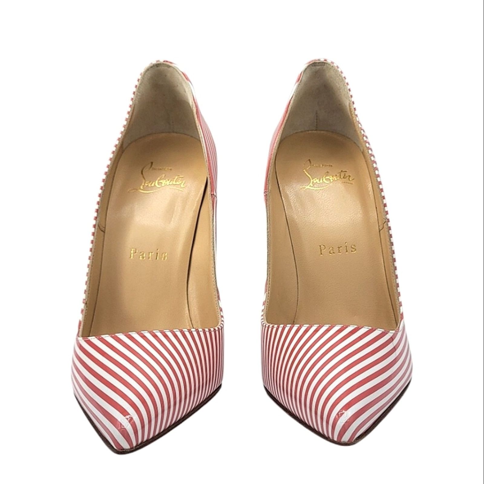Christian Louboutin Christian Louboutin So Kate 120 Patent Striped Pumps Red 36 Size US 5.5 / IT 35.5 - 6 Thumbnail