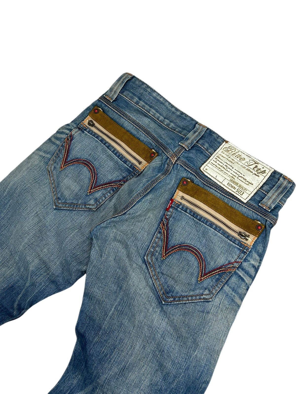 Edwin Flare Edwin 503 Blue Trip Clawn Marks Washed Size US 30 / EU 46 - 15 Thumbnail
