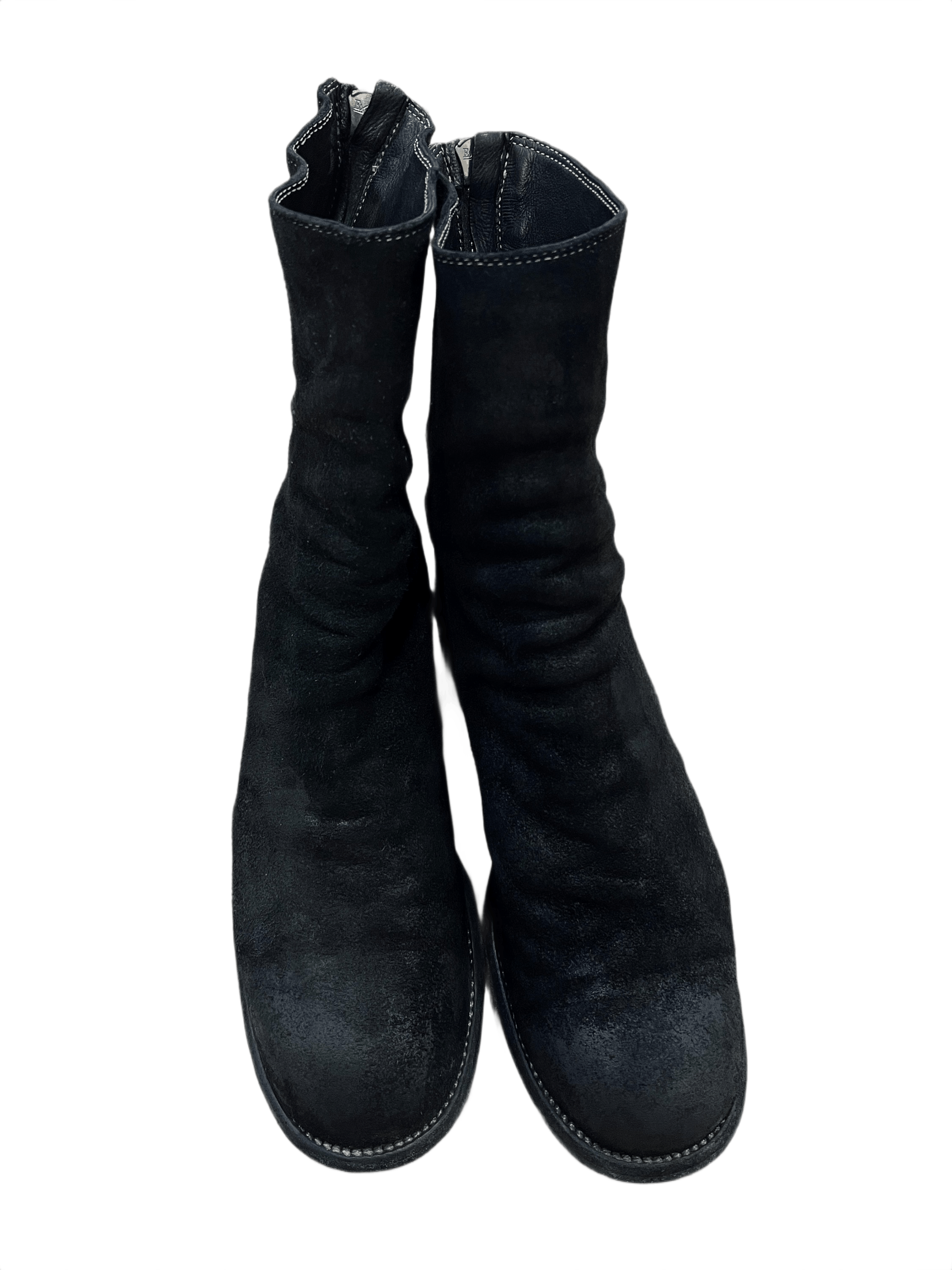 Guidi Guidi 986X Black Size 40 Back Zip Boots Horse Full Grain