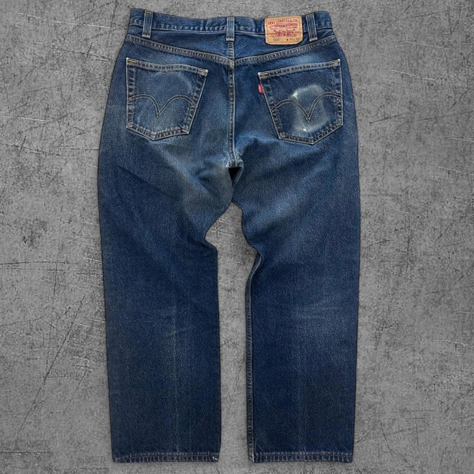Levi's Y2K Faded Dark Wash Levi 505 Jeans Size US 34 / EU 50 - 7 Thumbnail